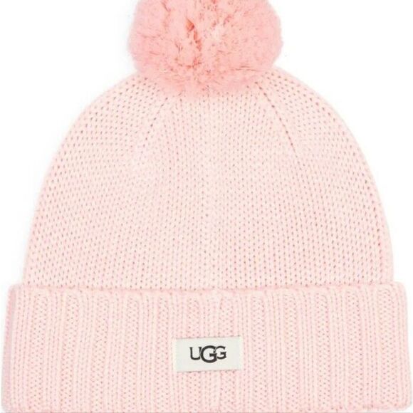 Ugg Wool Blend Cuff Pom Beanie Hat main image 4